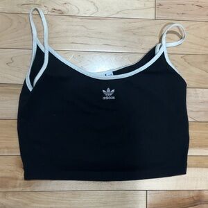 ADIDAS BLACK CROPPED TANK TOP